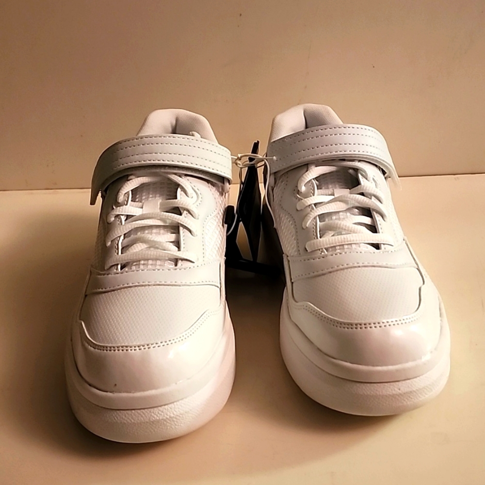 UNISEX AND 1 Platform Velcro White Athletic Sneakers Little-Big Girl Size 6 - Picture 6 of 9